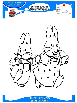 Çocuklar İçin Max ve Ruby Boyama Sayfaları 